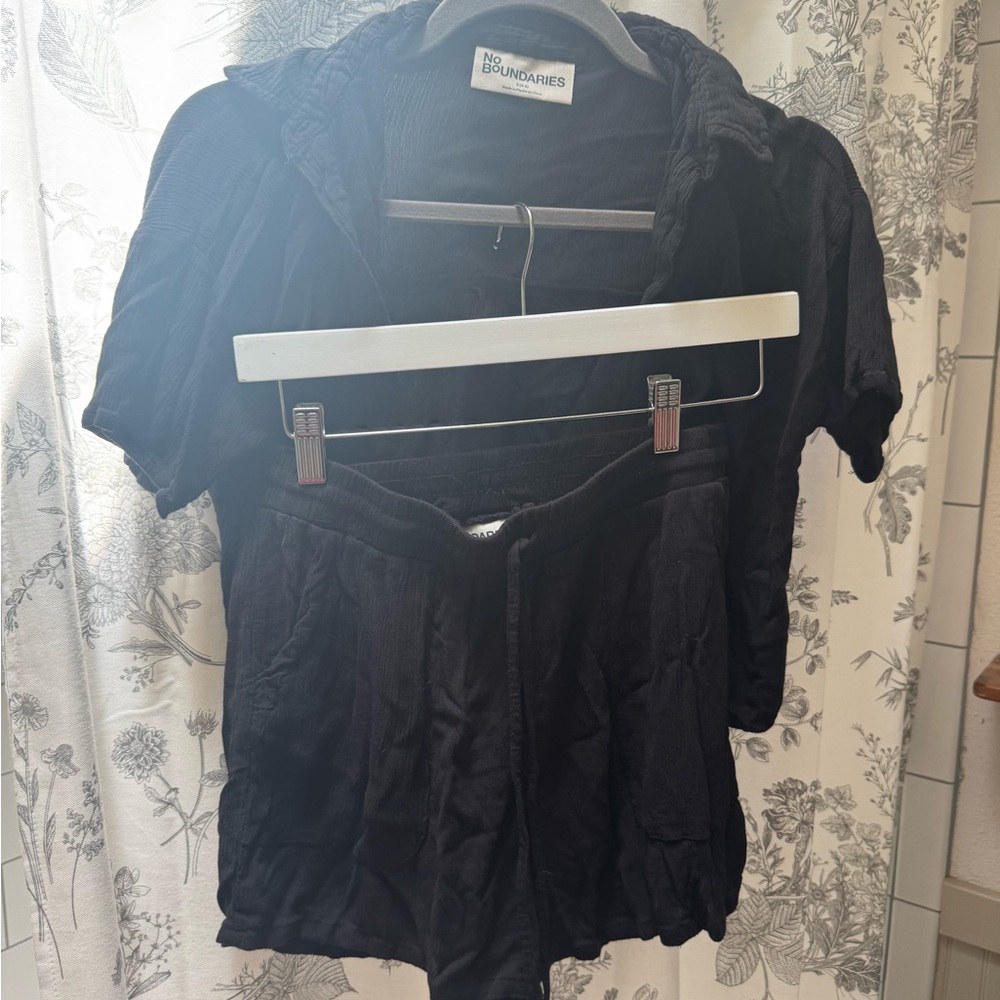 No Boundaries Black Casual Set